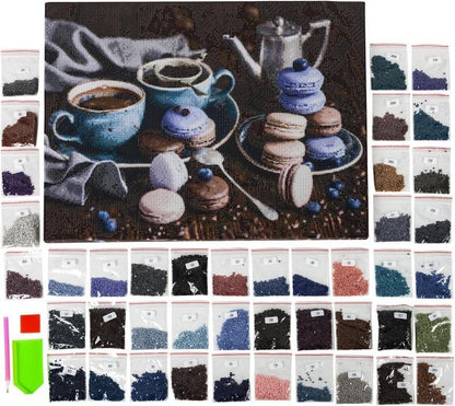 Diamond Painting "Kaffeerunde" 50 x 40 cm