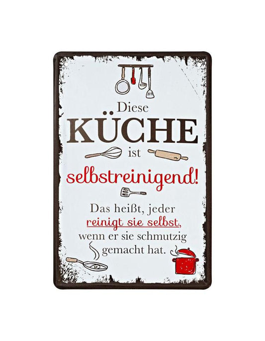 Blechschild "Küche"