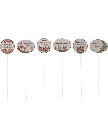 Dekostecker "Romantic Garden" 6er-Set