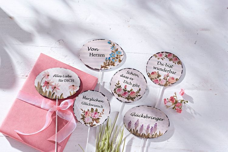Dekostecker "Romantic Garden" 6er-Set