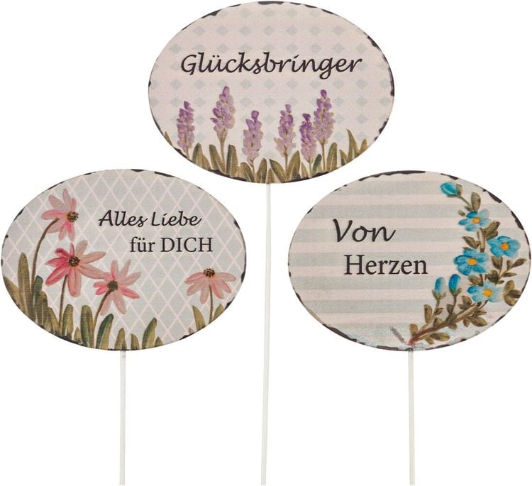 Dekostecker "Romantic Garden" 6er-Set