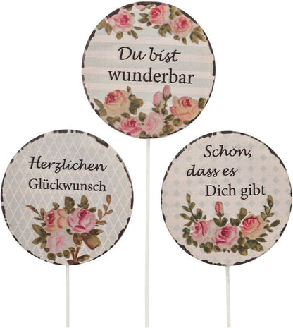 Dekostecker "Romantic Garden" 6er-Set