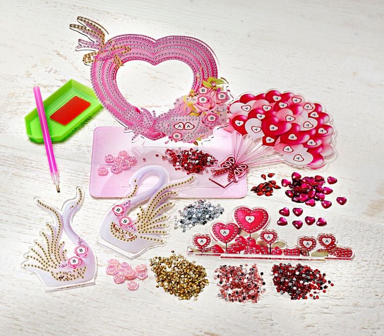 Diamond Painting Bilderrahmen "Love" 15 x 13 cm