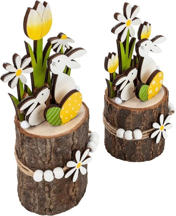 Holzdeko "Ostern" 2er-Set