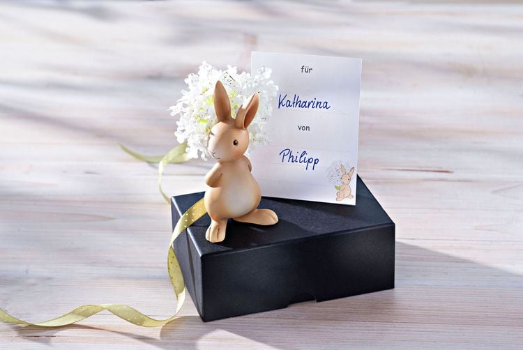 Geschenkset Hase "Knuffi" mit Blumen