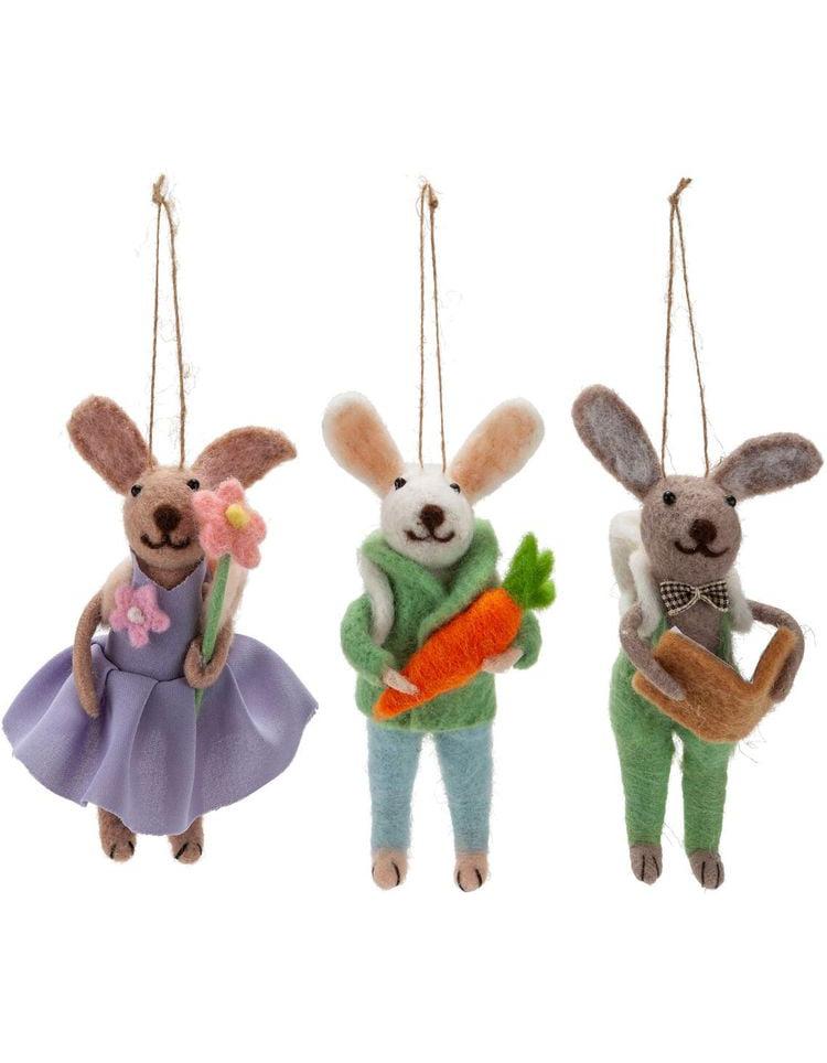 Geldgeschenk Dekohänger "Hasenfreunde" 3er-Set