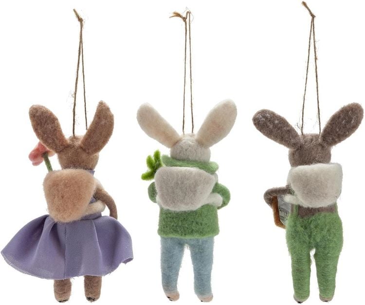 Geldgeschenk Dekohänger "Hasenfreunde" 3er-Set