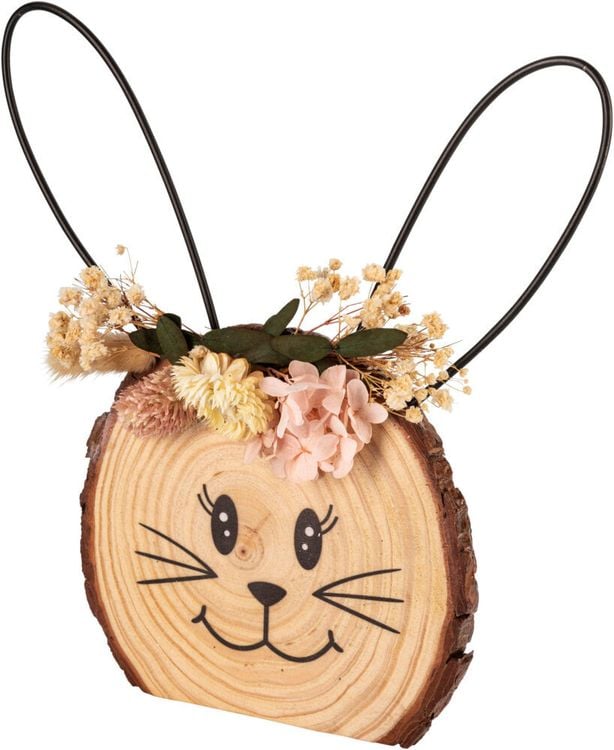 Holzdeko "Hasenkopf", 3er-Set