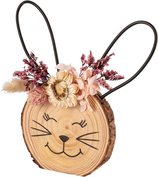 Holzdeko "Hasenkopf", 3er-Set