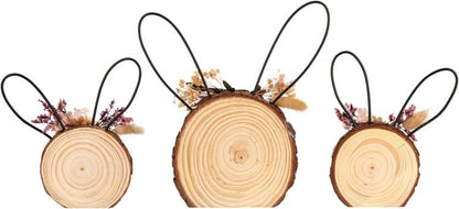 Holzdeko "Hasenkopf", 3er-Set