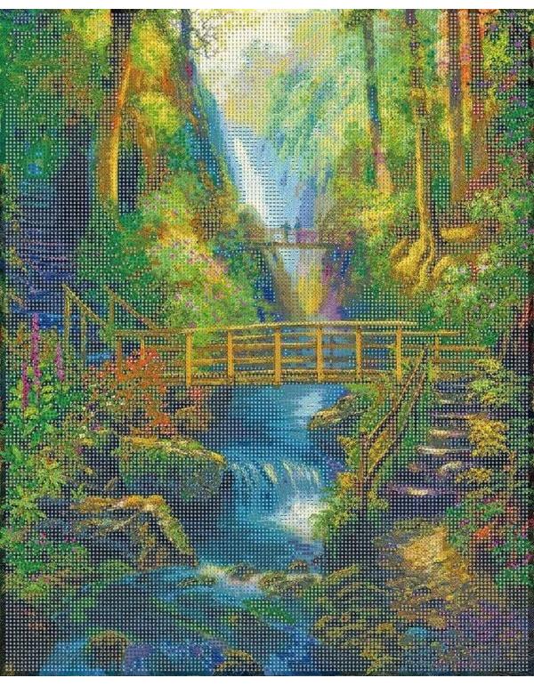 Diamond Painting "Grüne Schlucht" 40 x 50 cm