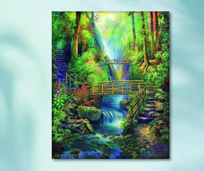Diamond Painting "Grüne Schlucht" 40 x 50 cm
