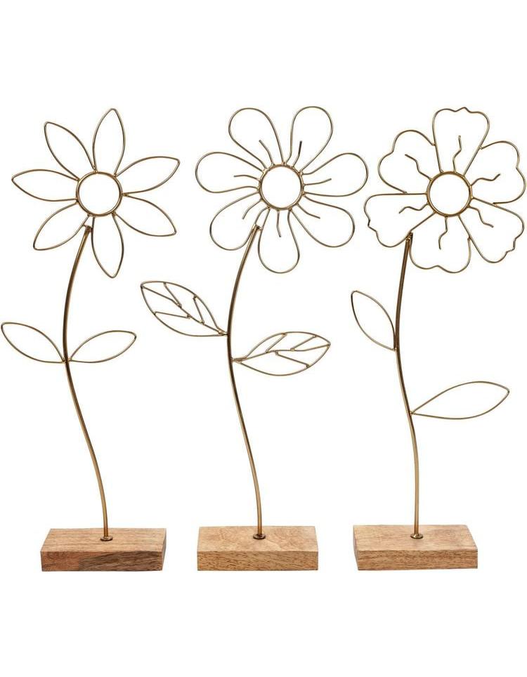 Deko-Objekt Blumen "Aura" 3er-Set