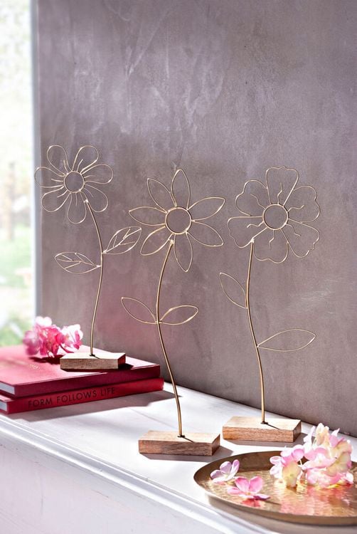 Deko-Objekt Blumen "Aura" 3er-Set