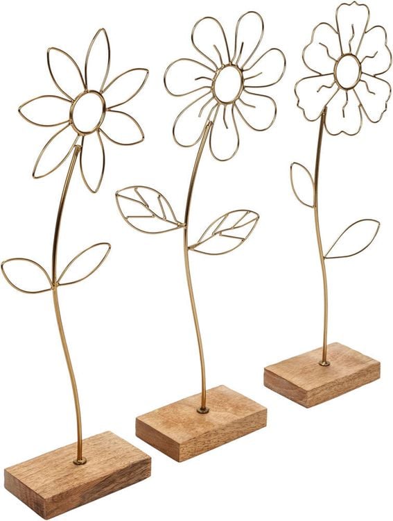 Deko-Objekt Blumen "Aura" 3er-Set