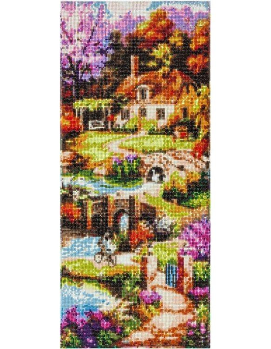Diamond Painting "Idyllischer Garten" 30 x 70 cm