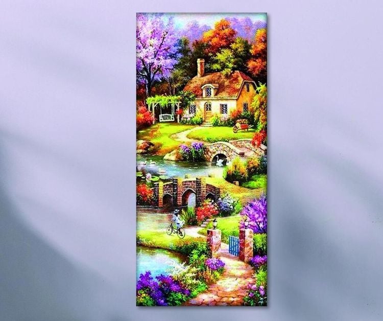 Diamond Painting "Idyllischer Garten" 30 x 70 cm