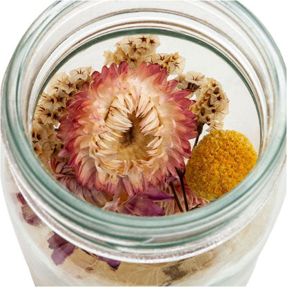 Kerzenständer "Blütenschwestern" mit Trockenblumen, 2er-Set