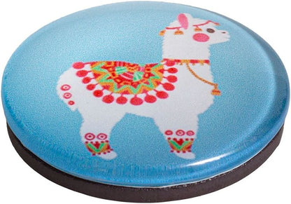 Kühlschrankmagnete "Blüten und Lamas" 24-teilig