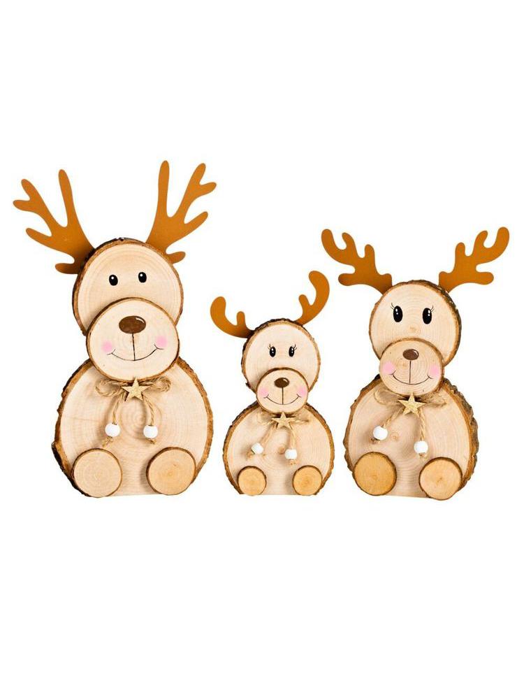 Deko-Rentiere "Familie Woldemar" 3er Set