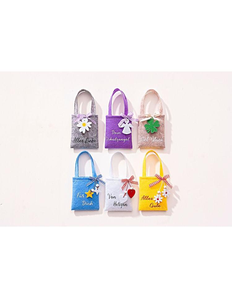 Geldgeschenk Filztaschen, 6er Set