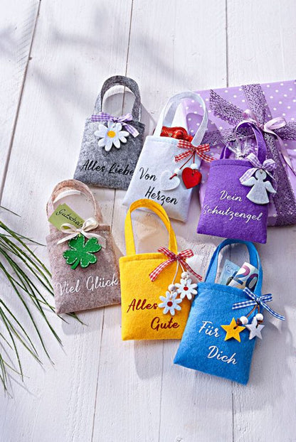 Geldgeschenk Filztaschen, 6er Set