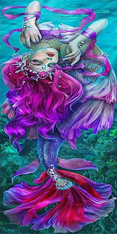 Diamond Painting "Meerjungfrau" 30 x 60 cm