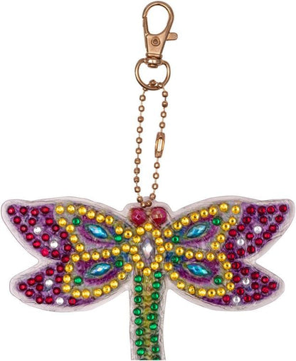Diamond Painting Sonnenfänger "Libelle, Schmetterling, Kolibri" 3er-Set