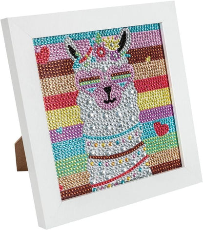 Diamond Painting "Alpaka" im Bilderrahmen, 18 x 18 cm