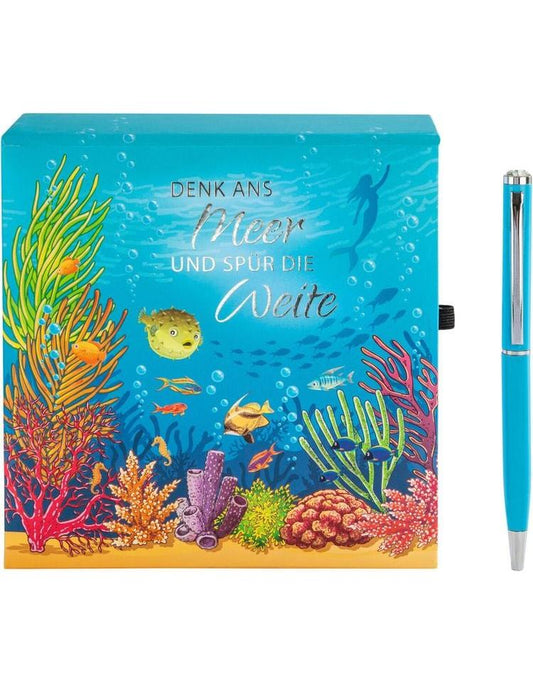 Notizblock "Unterwasserwelt" mit Stift