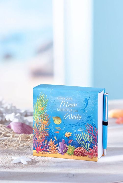 Notizblock "Unterwasserwelt" mit Stift