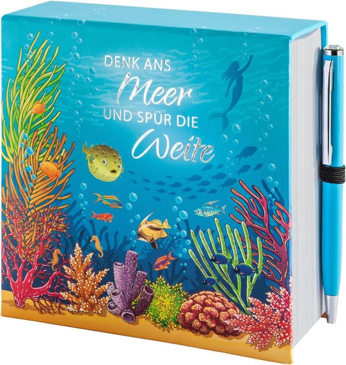 Notizblock "Unterwasserwelt" mit Stift