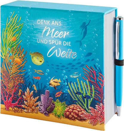 Notizblock "Unterwasserwelt" mit Stift