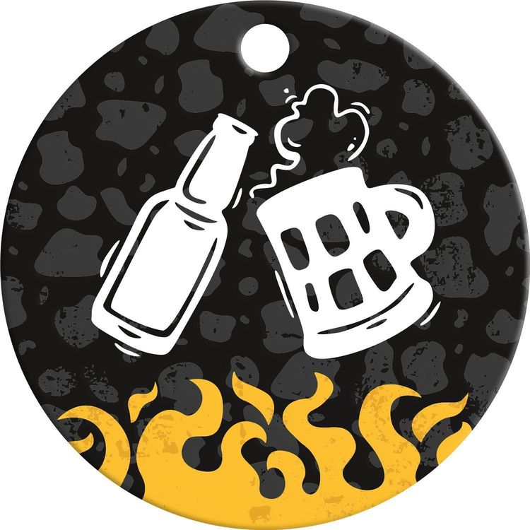 Bierkrug Motiv "Grillen"