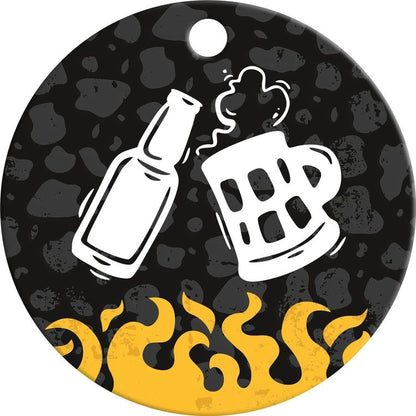 Bierkrug Motiv "Grillen"