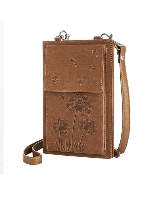 HJP Handytasche "Pusteblume", (Farbe: cognac)