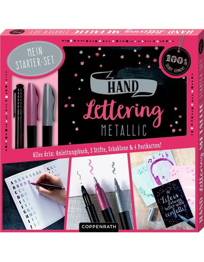 Coppenrath Handlettering Metallic Starter-Set (Metallic, 4 x)