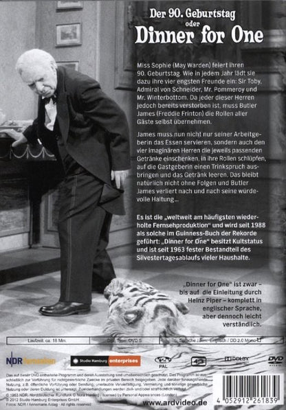 Alive Dinner for one (DVD, 1963, Englisch, Deutsch)