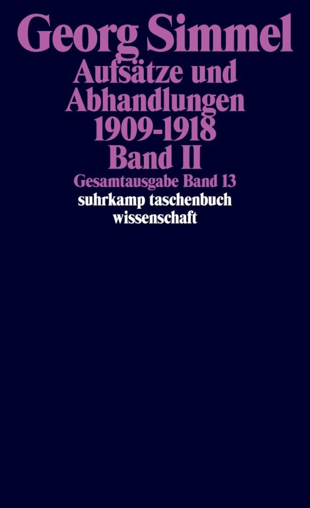 Aufsätze und Abhandlungen 1909-1918.Bd.2 (Georg Simmel)