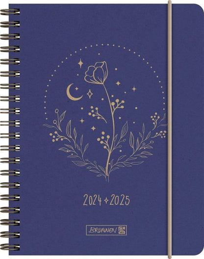 Schülerkalender 2023/2024 Jungle Leaf, A6, Hardcover-Einband mit Kraftpapierüberzug