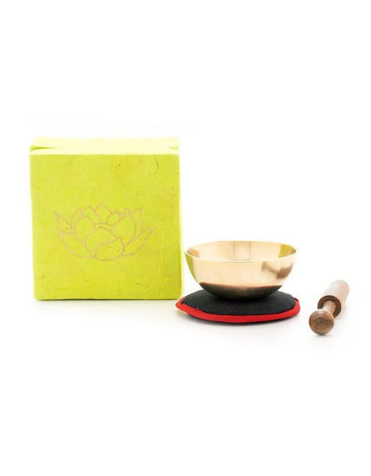 Klangschalen-Set in Box mini grün mit Lotus