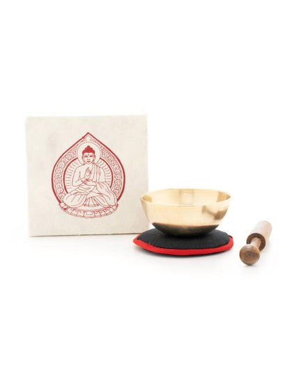 Klangschalen-Set in Box mini creme mit B