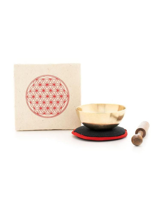 Klangschalen-Set in Box mini creme mit B