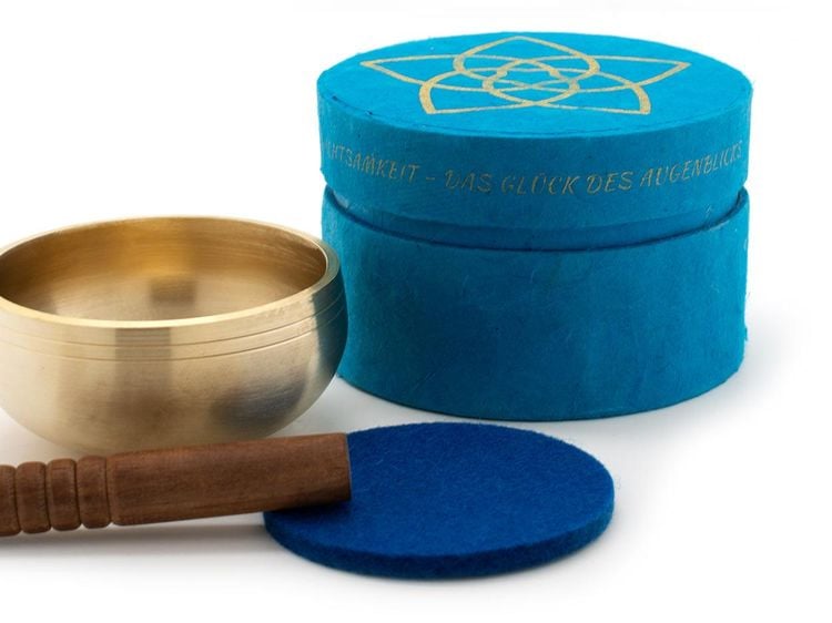 Klangschalen-Set in Box petrol Achtsamkeit