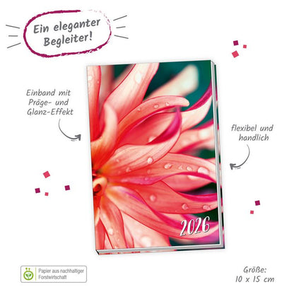 Trötsch Taschenkalender A6 Flowers 2025