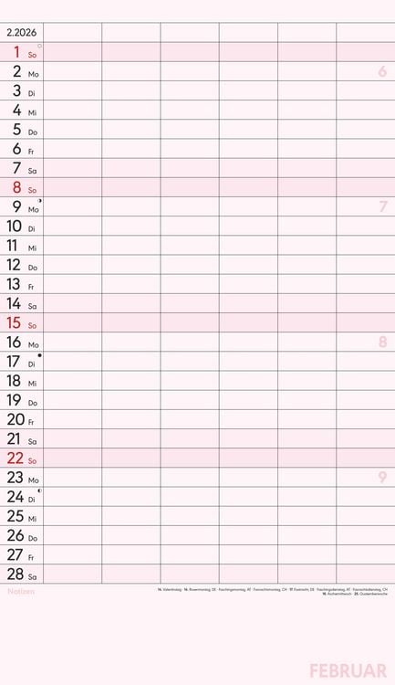 Alpha Edition Familienplaner (26 x 45 cm, Kein Einband, Deutsch)