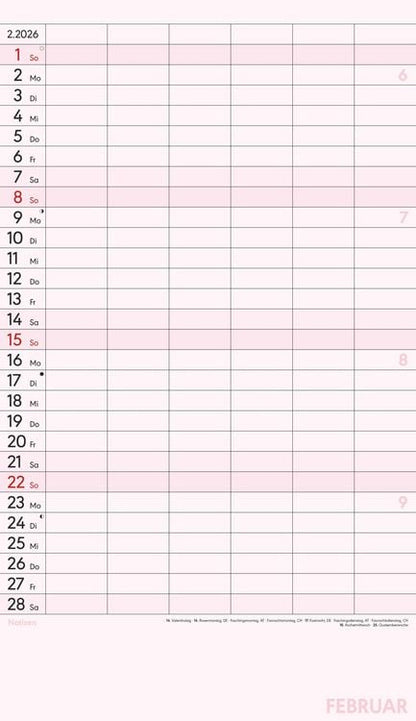 Alpha Edition Familienplaner (26 x 45 cm, Kein Einband, Deutsch)