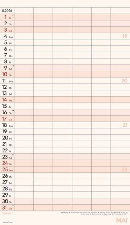 Alpha Edition Familienplaner (26 x 45 cm, Kein Einband, Deutsch)