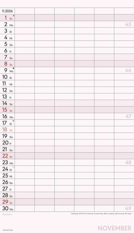 Alpha Edition Familienplaner (26 x 45 cm, Kein Einband, Deutsch)