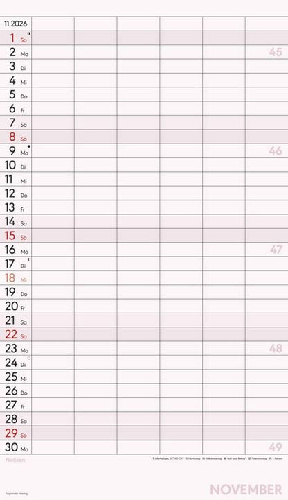 Alpha Edition Familienplaner (26 x 45 cm, Kein Einband, Deutsch)